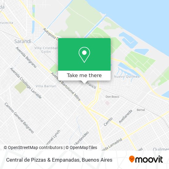 Mapa de Central de Pizzas & Empanadas