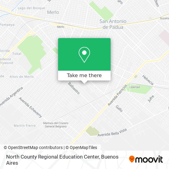 Mapa de North County Regional Education Center