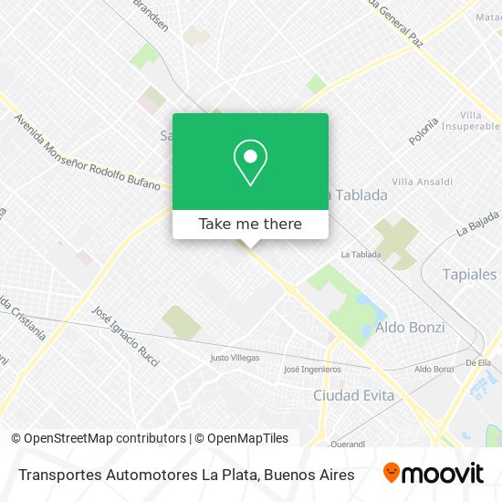 Mapa de Transportes Automotores La Plata