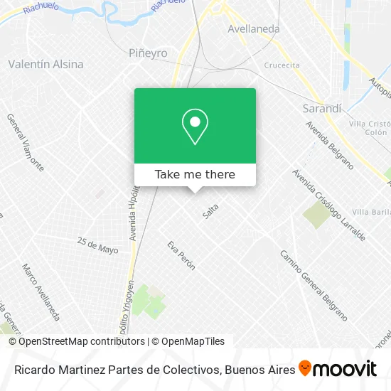 Mapa de Ricardo Martinez Partes de Colectivos