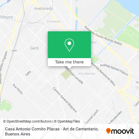Casa Antonio Comito Placas - Art de Cementerio map