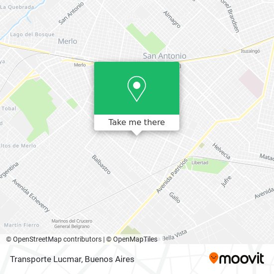 Transporte Lucmar map