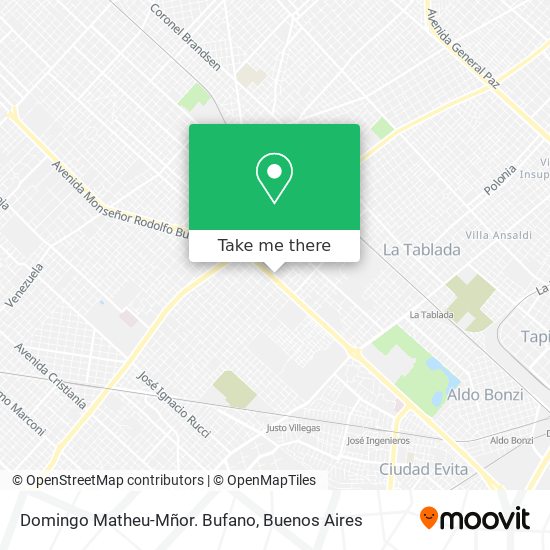 Mapa de Domingo Matheu-Mñor. Bufano