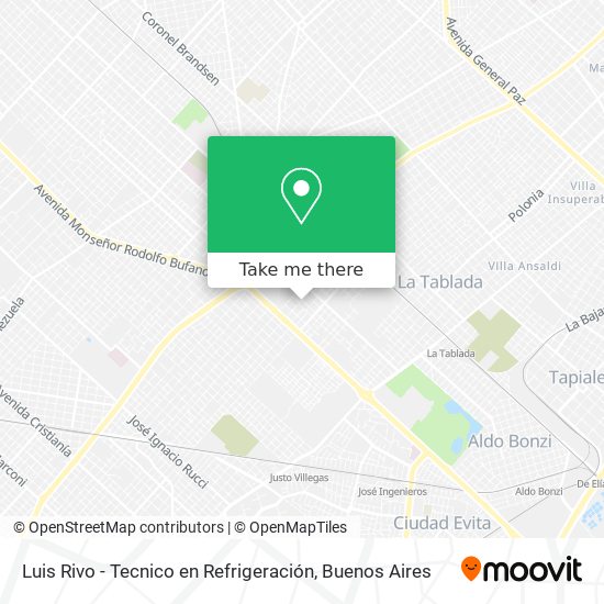 Luis Rivo - Tecnico en Refrigeración map