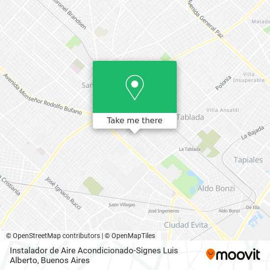 Mapa de Instalador de Aire Acondicionado-Signes Luis Alberto