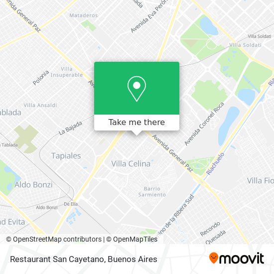 Restaurant San Cayetano map
