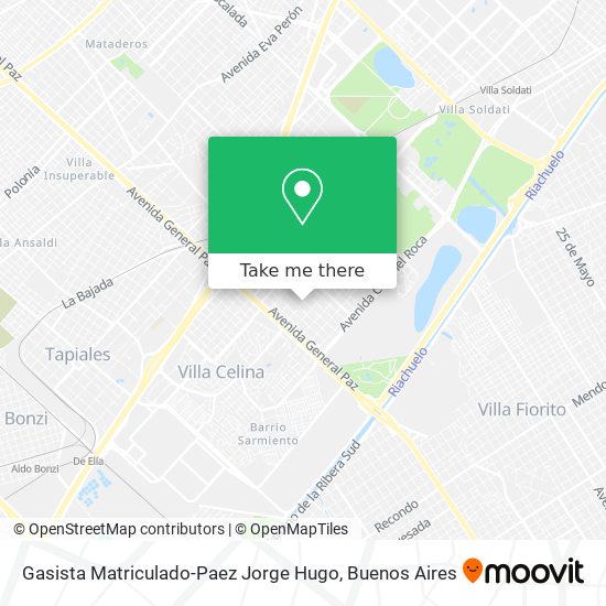 Gasista Matriculado-Paez Jorge Hugo map