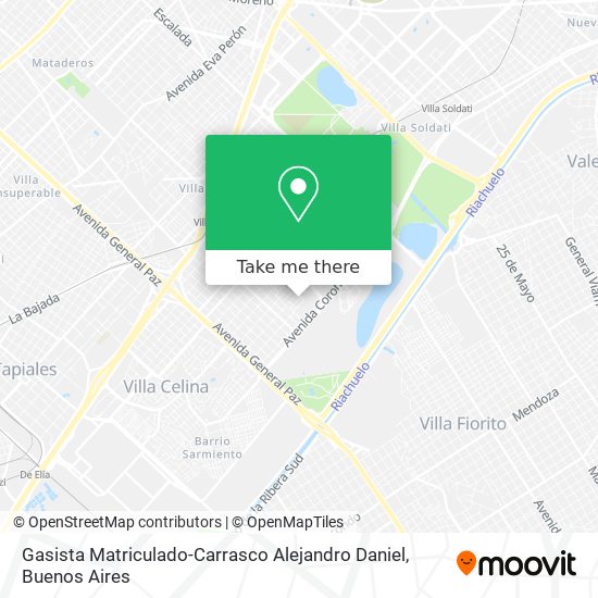 Gasista Matriculado-Carrasco Alejandro Daniel map