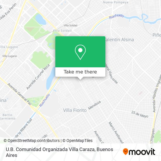 U.B. Comunidad Organizada Villa Caraza map