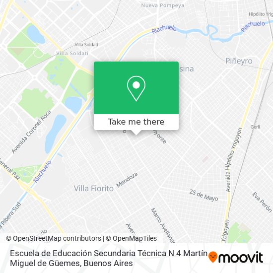 Mapa de Escuela de Educación Secundaria Técnica N 4 Martín Miguel de Güemes