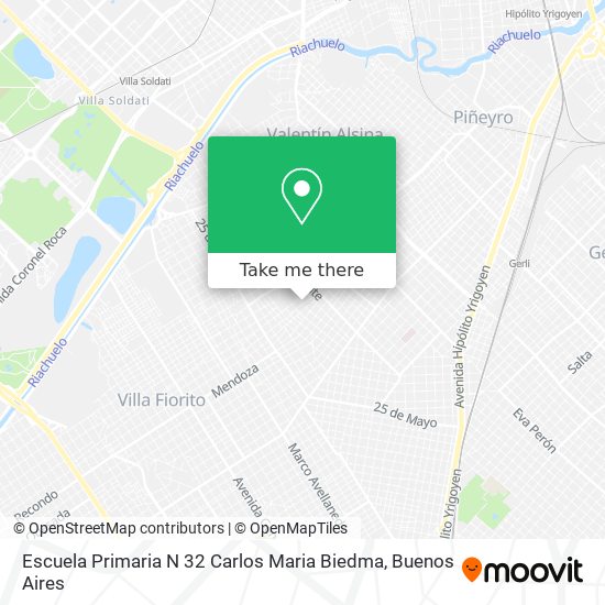 Mapa de Escuela Primaria N 32 Carlos Maria Biedma