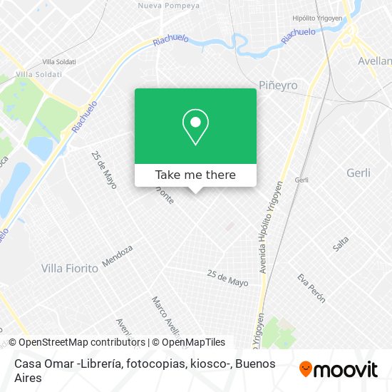 Casa Omar -Librería, fotocopias, kiosco- map