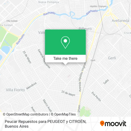 Mapa de Peucar Repuestos para PEUGEOT y CITROËN