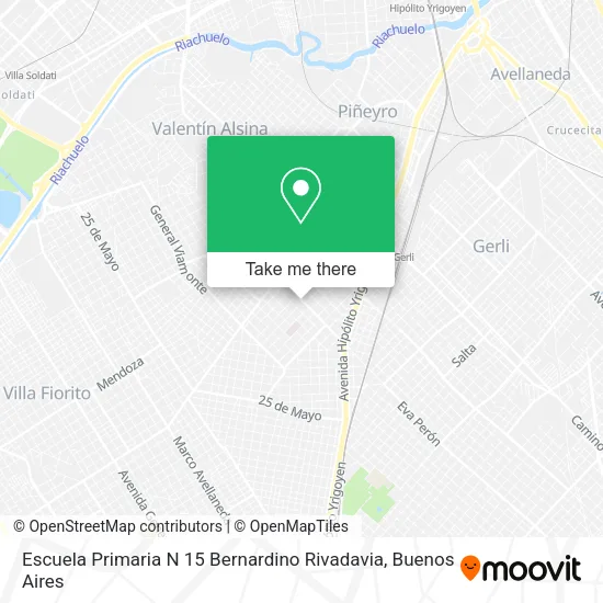 Escuela Primaria N 15 Bernardino Rivadavia map