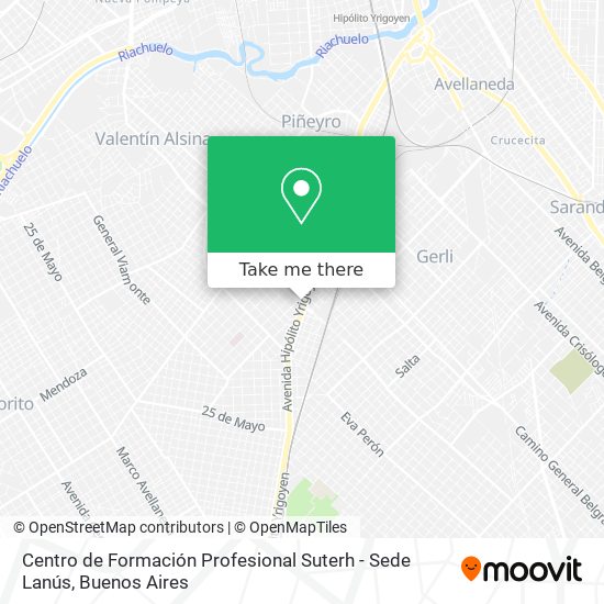 Centro de Formación Profesional Suterh - Sede Lanús map
