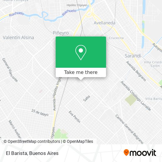 El Barista map