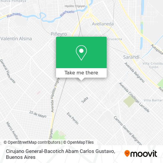 Cirujano General-Bacotich Abam Carlos Gustavo map