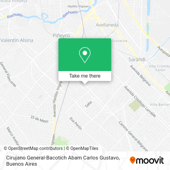 Mapa de Cirujano General-Bacotich Abam Carlos Gustavo