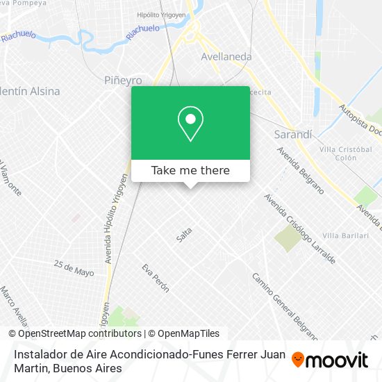 Mapa de Instalador de Aire Acondicionado-Funes Ferrer Juan Martin