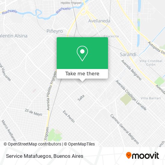 Service Matafuegos map