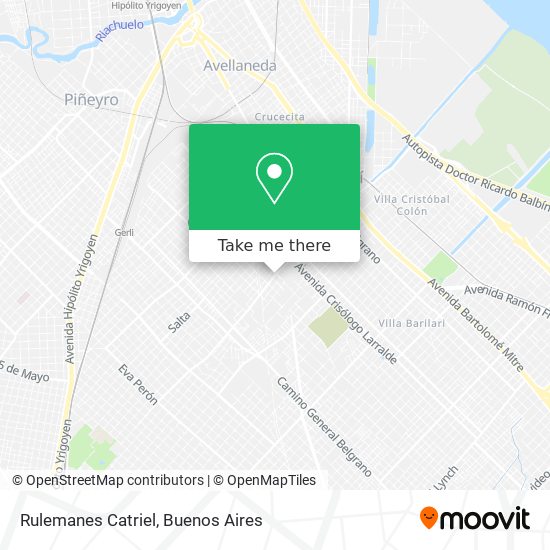 Rulemanes Catriel map