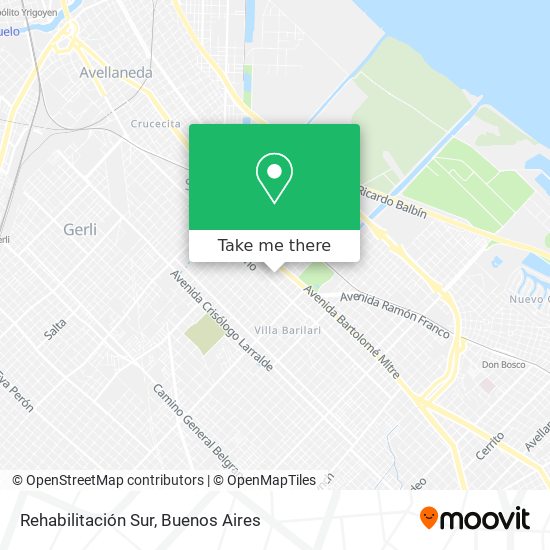 Rehabilitación Sur map