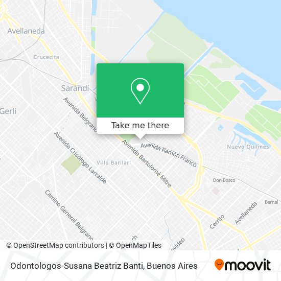 Odontologos-Susana Beatriz Banti map