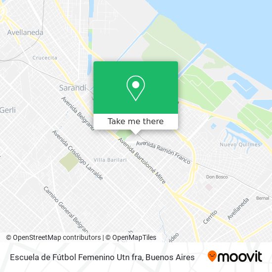 Escuela de Fútbol Femenino Utn fra map