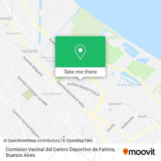 Mapa de Comision Vecinal del Centro Deportivo de Fatima