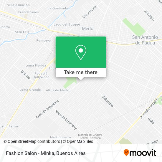 Mapa de Fashion Salon - Minka