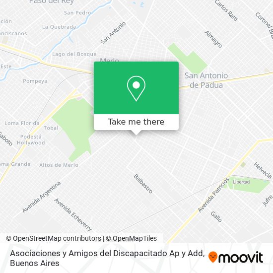 Mapa de Asociaciones y Amigos del Discapacitado Ap y Add