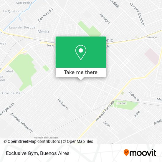 Mapa de Exclusive Gym