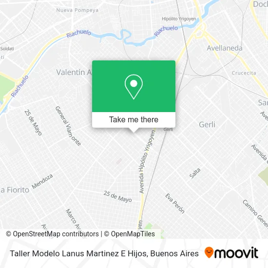 Mapa de Taller Modelo Lanus Martinez E Hijos