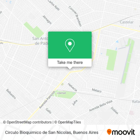 Mapa de Circulo Bioquimico de San Nicolas