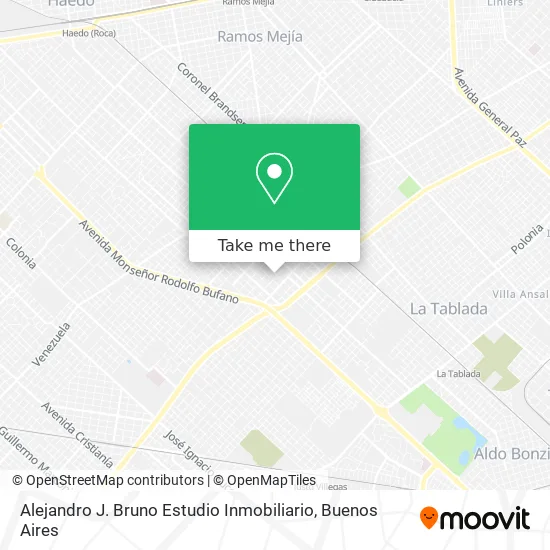 Alejandro J. Bruno Estudio Inmobiliario map