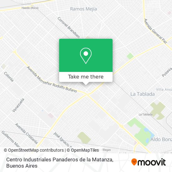 Mapa de Centro Industriales Panaderos de la Matanza