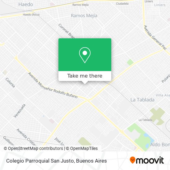 Colegio Parroquial San Justo map