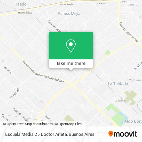 Escuela Media 25 Doctor Arieta map