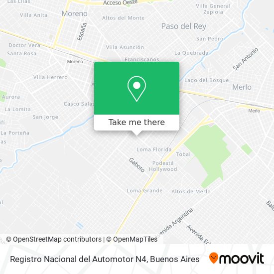 Mapa de Registro Nacional del Automotor N4