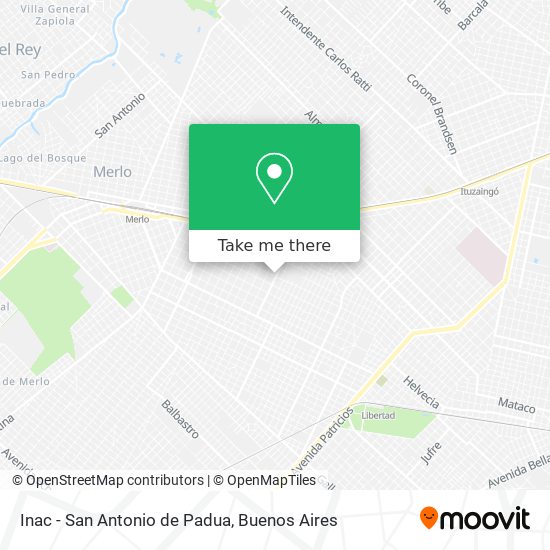Inac - San Antonio de Padua map