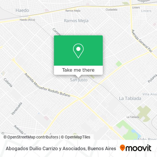 Mapa de Abogados Duilio Carrizo y Asociados