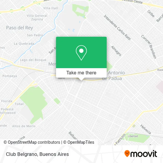 Club Belgrano map