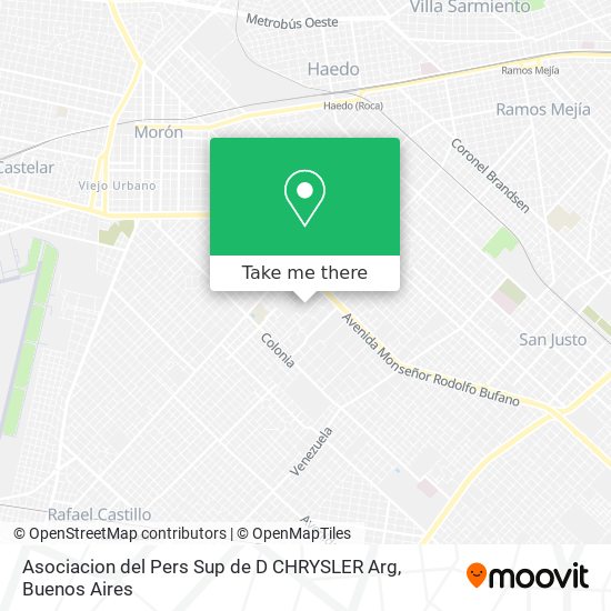 Asociacion del Pers Sup de D CHRYSLER Arg map