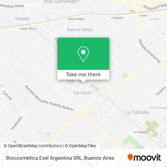 Biocosmetica Exel Argentina SRL map