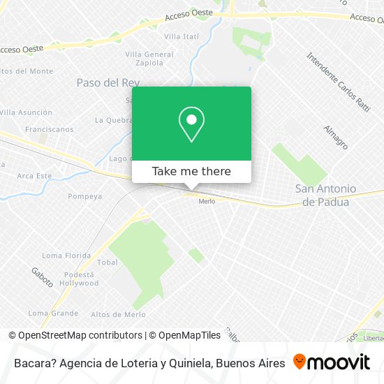 Mapa de Bacara? Agencia de Loteria y Quiniela