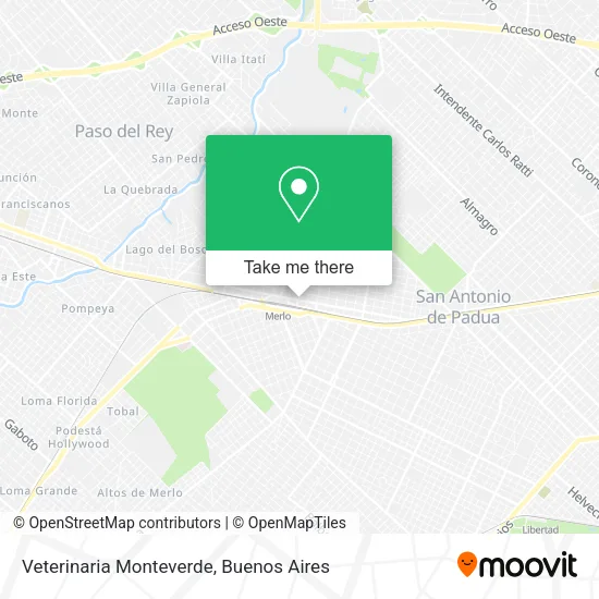 Mapa de Veterinaria Monteverde