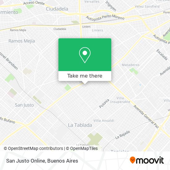 San Justo Online map