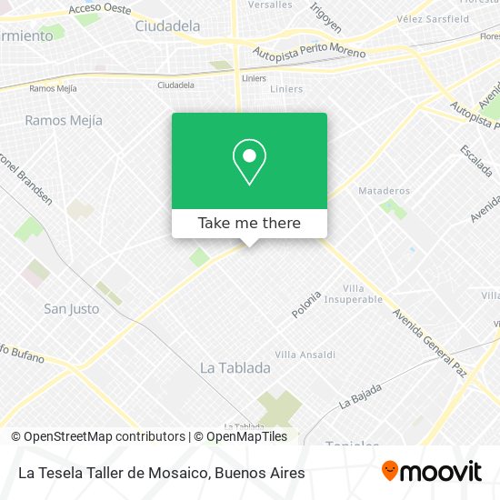 Mapa de La Tesela Taller de Mosaico
