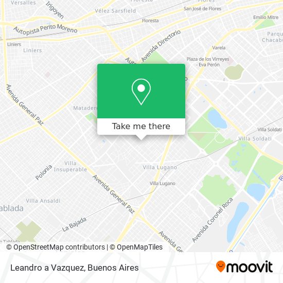 Mapa de Leandro a Vazquez