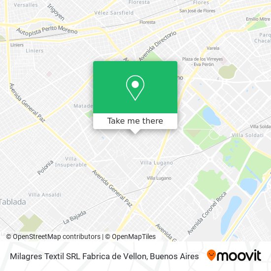 Milagres Textil SRL Fabrica de Vellon map